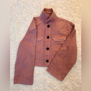 LOFT Dusty Rose Button-Up Jacket